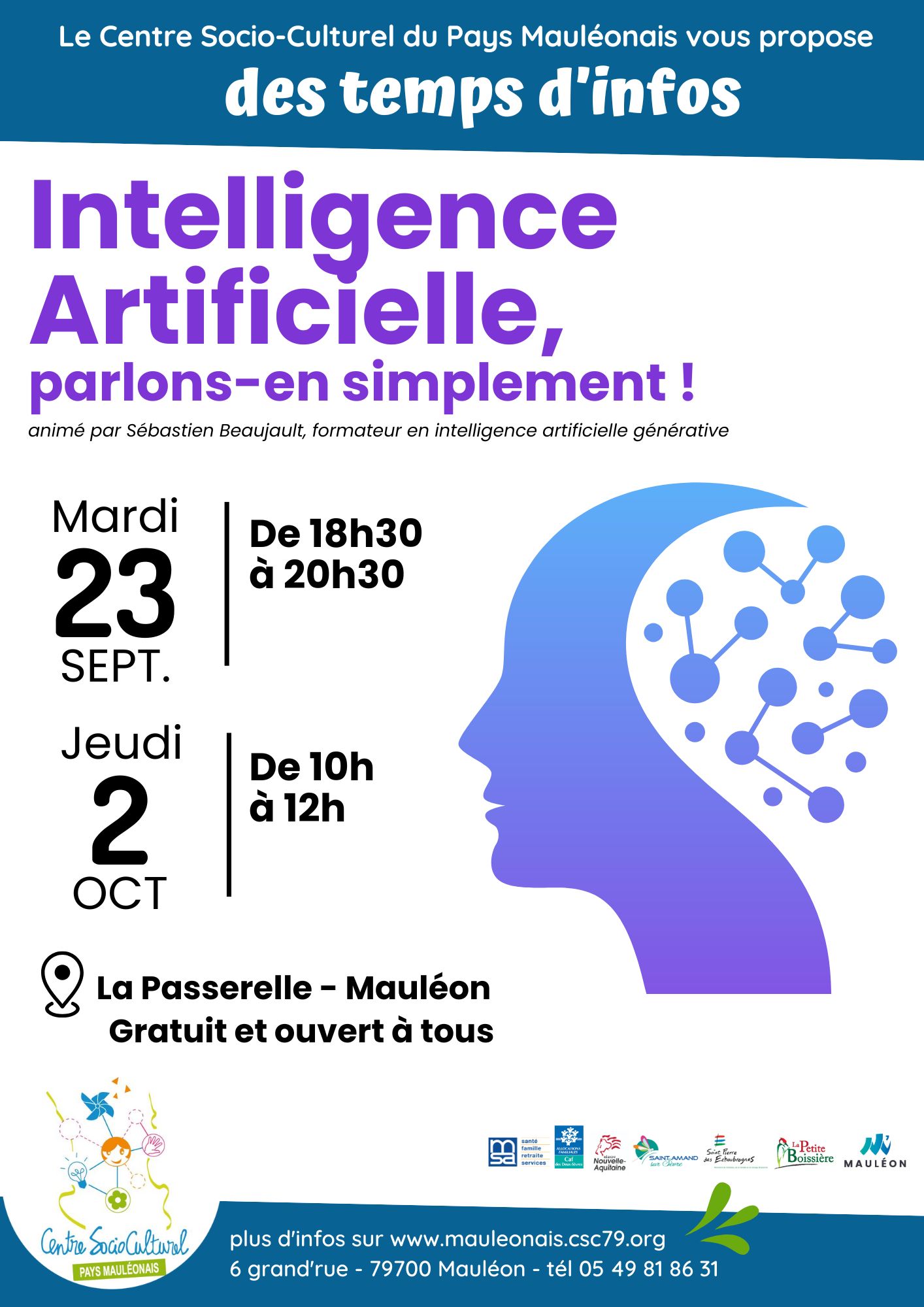 Affiche Intelligence Artificielle sept-oct 2025
