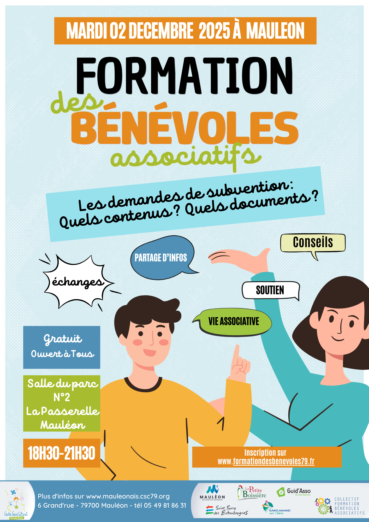 Affiche formation bénévoles 02 déc