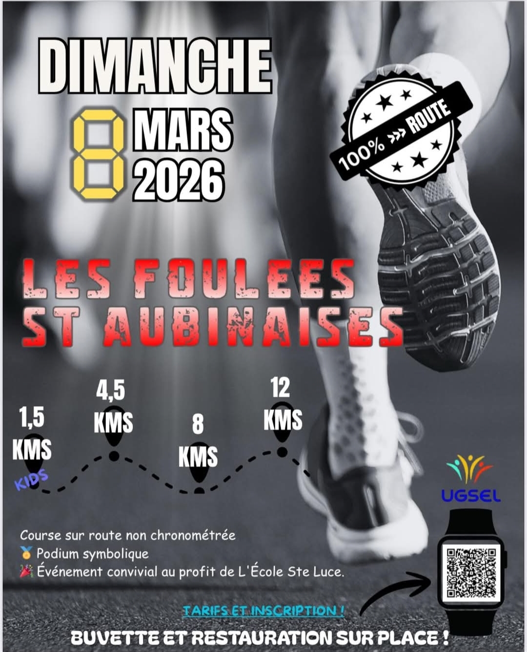Affiche foulées saint aubinaire