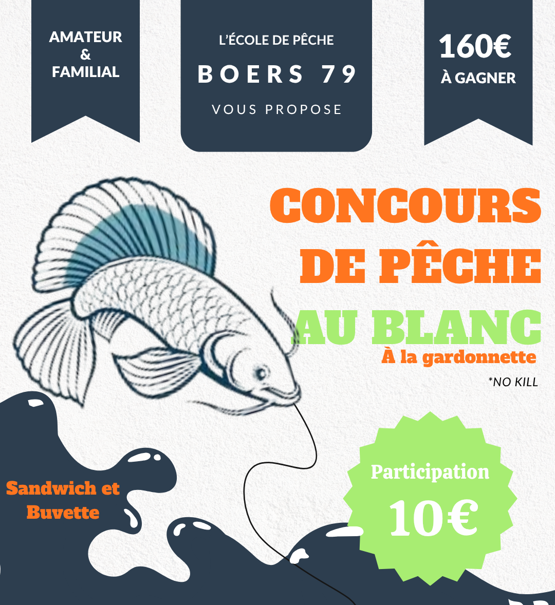 Affiche tournoi de peche